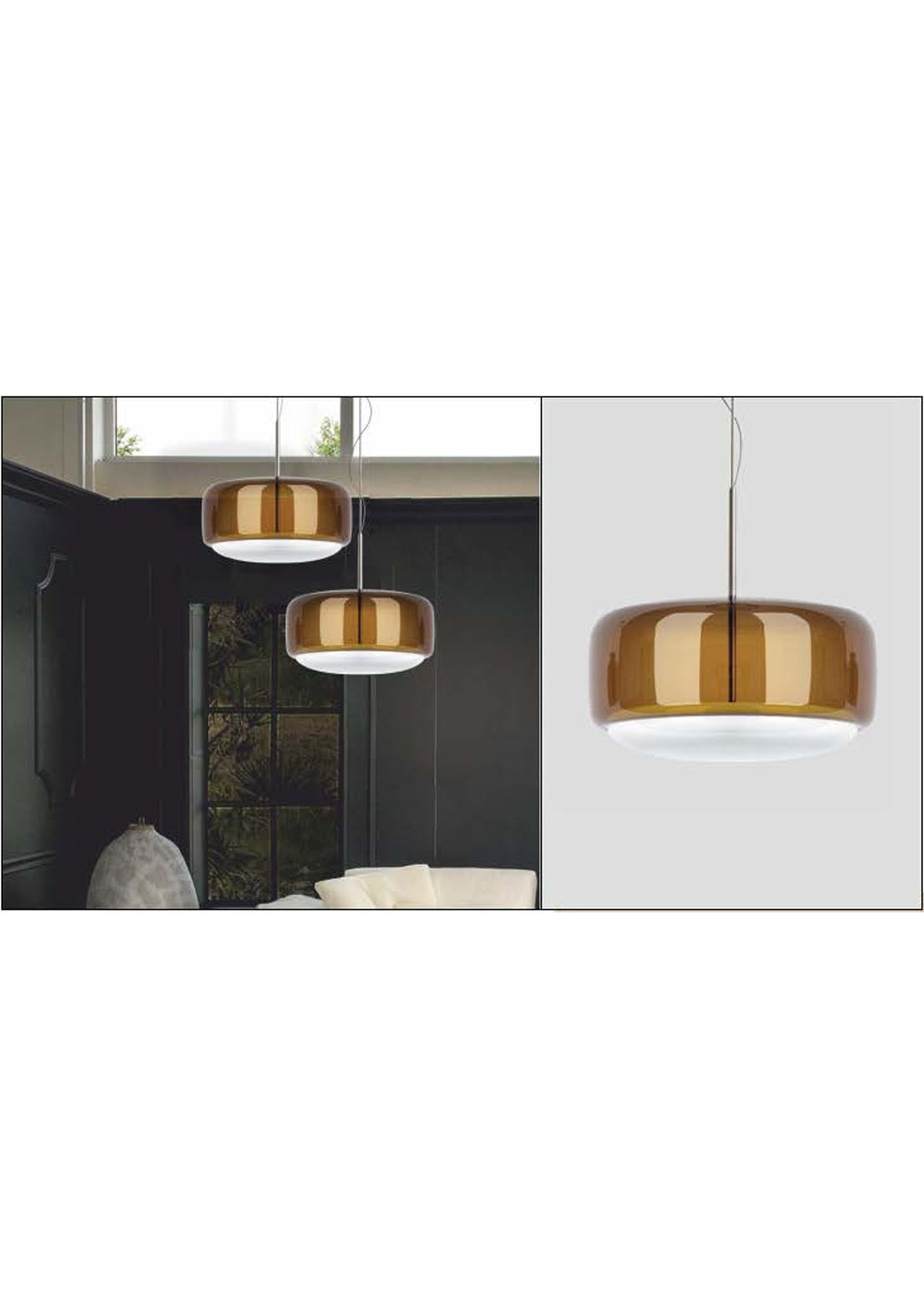 Beyond Lights - Amber Pendant Lamp- GL